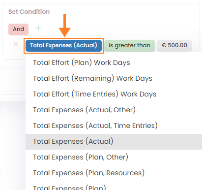 Select the condition category