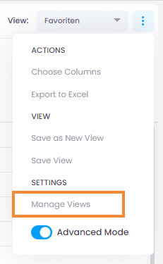 Manage views