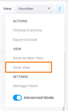Save changes to an existing view