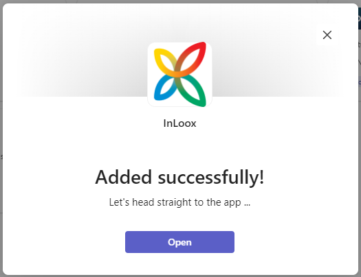InLoox app added successfully