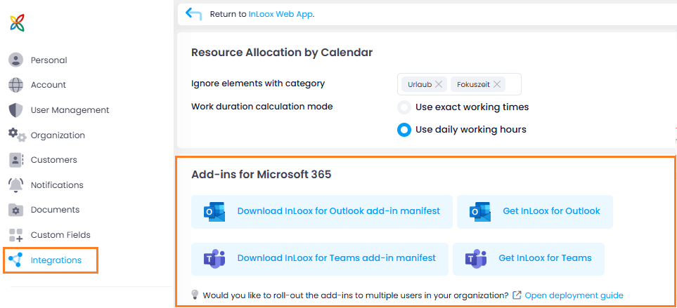 Download the InLoox for Teams manifest