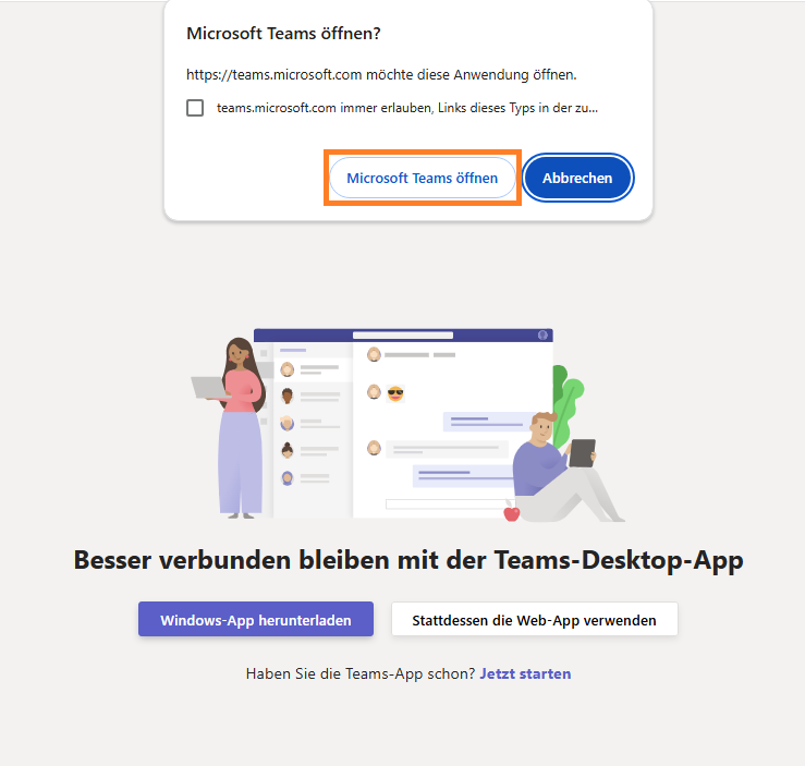 Open the Microsoft Teams application