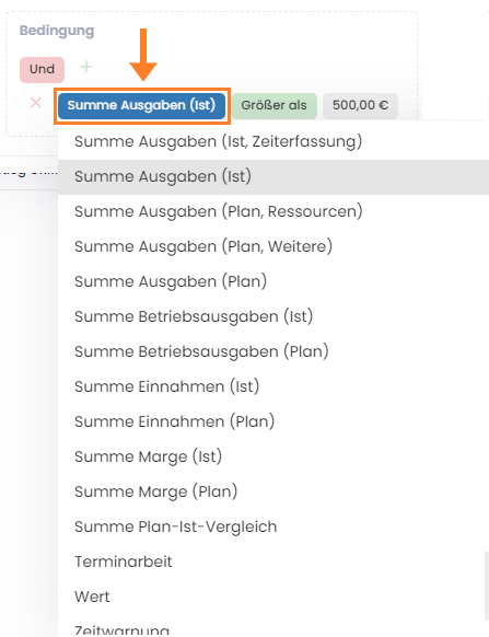 Kategorie der Bedingung auswählen Kategorie der Bedingung auswählen