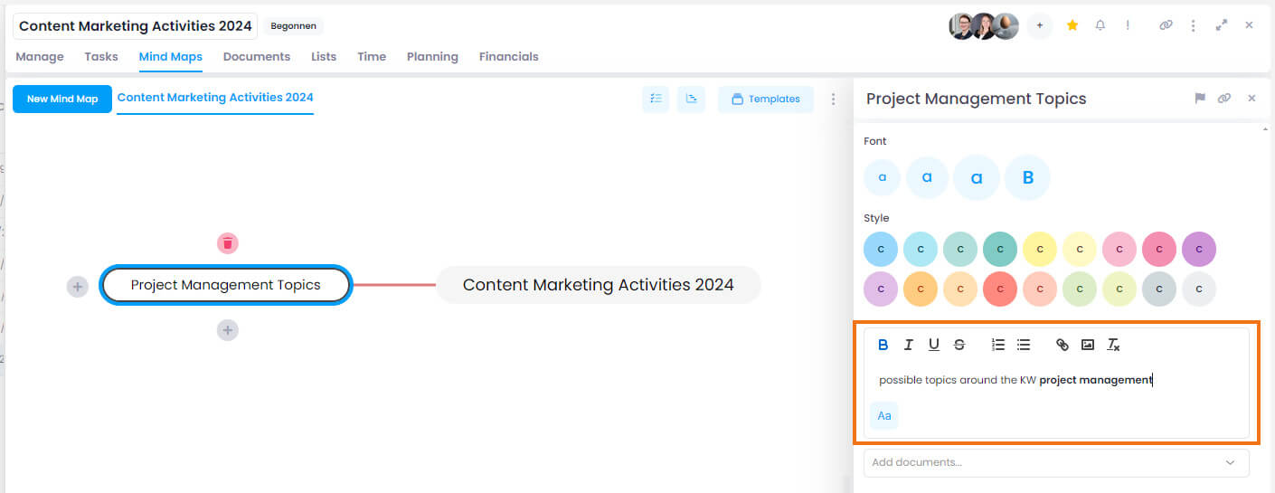 Mindmap-Knoten-Beschreibung