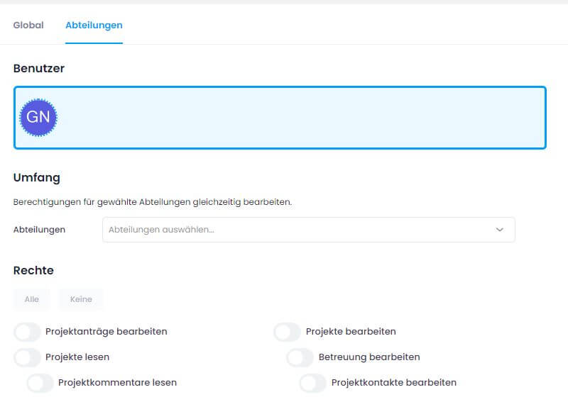 Benutzerberechtigungen