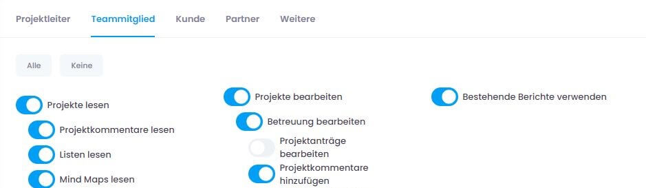 Rollenberechtigungen