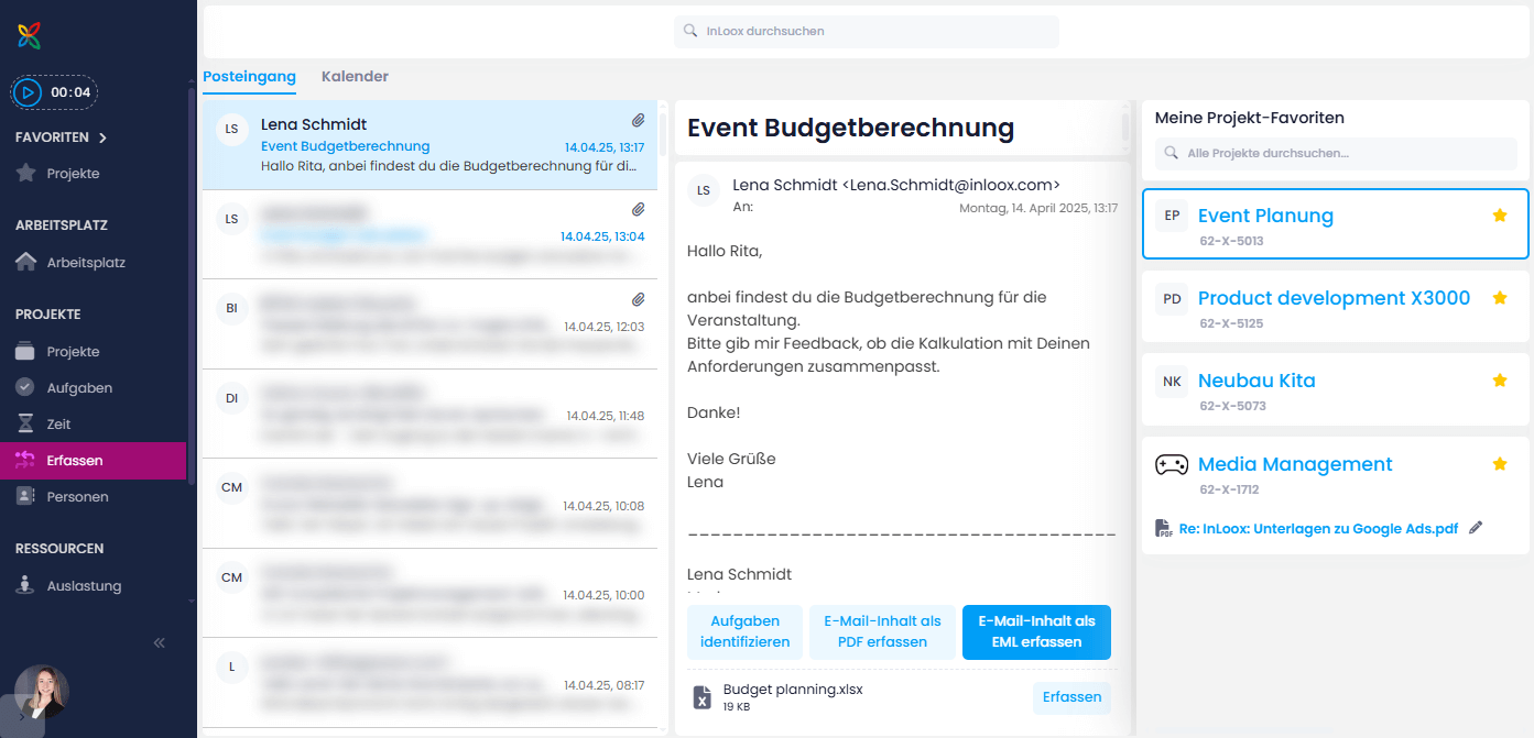 E-Mail als EML erfassen